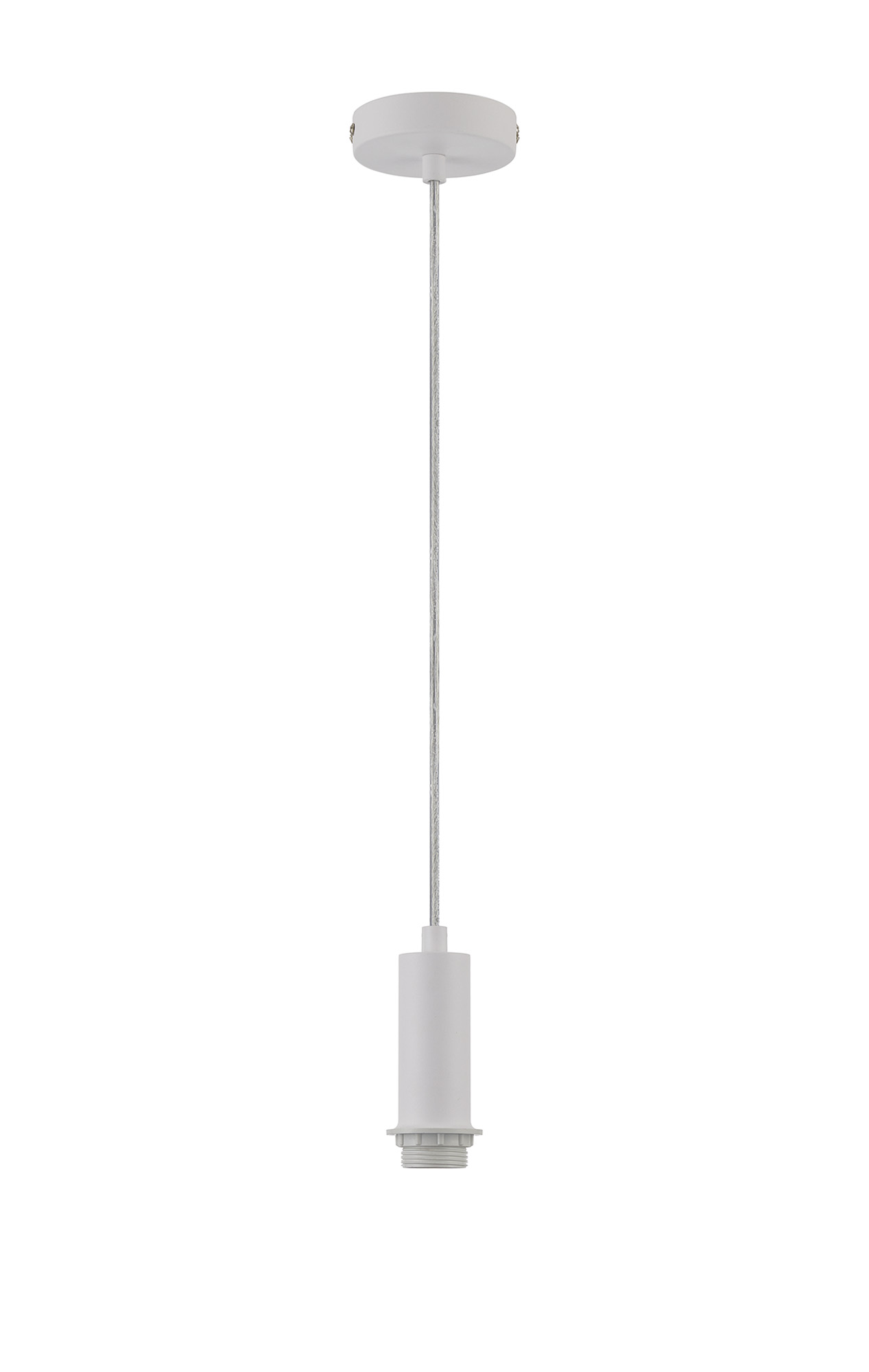 D1020WH  Wick 1.7m 1 Light Pendant, 1 x E27, Satin White